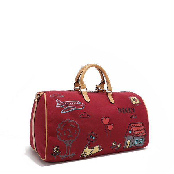 BOLSO DE GIMNASIO DE LONA NIKKY (ROJO)