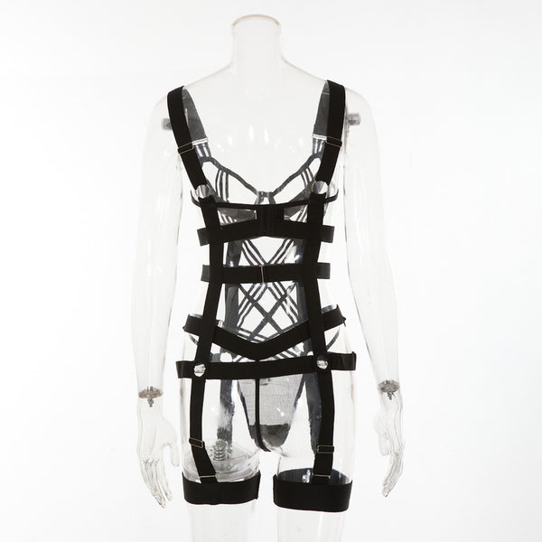 Black Bundled Erotic Lingerie Set-Back View