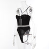 Black Sexy Jumpsuit Hollow Underwear-Side View
