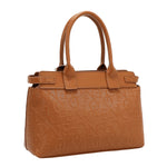 BOLSO SATCHEL ELEGANCE EN RELIEVE (MARRON)