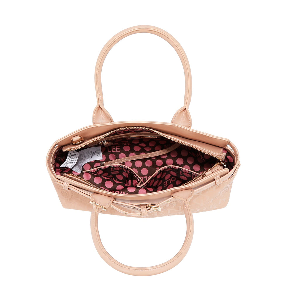 BOLSO SATCHEL ELEGANCE EN RELIEVE (MARRON)