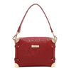 BOLSO DE HOMBRO CUADRADO ELEGANCIA EN RELIEVE (ROJO)