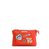 BOLSO CRUZADO ACORDEÓN CON PARCHES DE COLORES (Naranja)