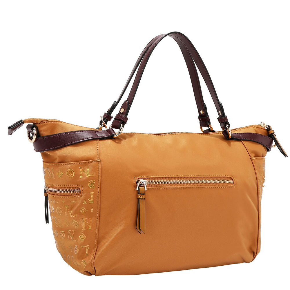 BOLSO DE COMPRAS CON LOGOTIPO MONOGRAMA (CAMEL)