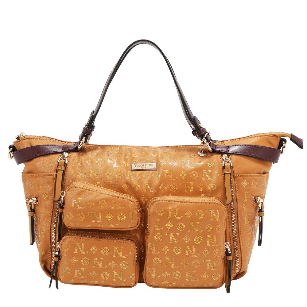 BOLSO DE COMPRAS CON LOGOTIPO MONOGRAMA (CAMEL)