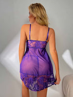 Purple Temptation Perspective Sexy Mesh Babydol Back SHow