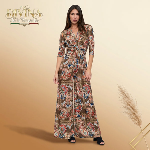 Mono nudo estampado tonos marrones